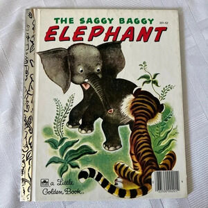 Vintage Little Golden Book The Saggy  Baggy Elephant 1974 Collectible